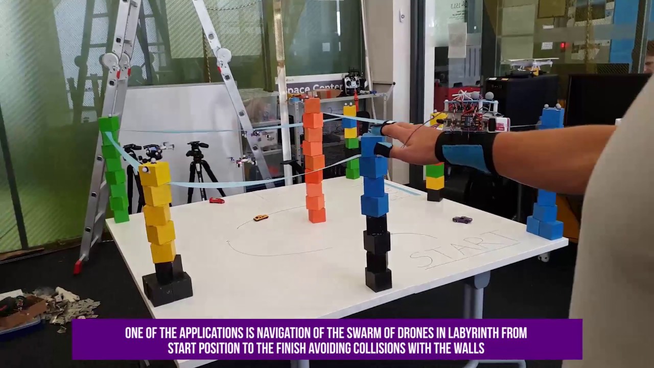 SwarmTouch: Tactile Interaction of Human with Impedance Controlled Swarm of Nano-Quadrotors